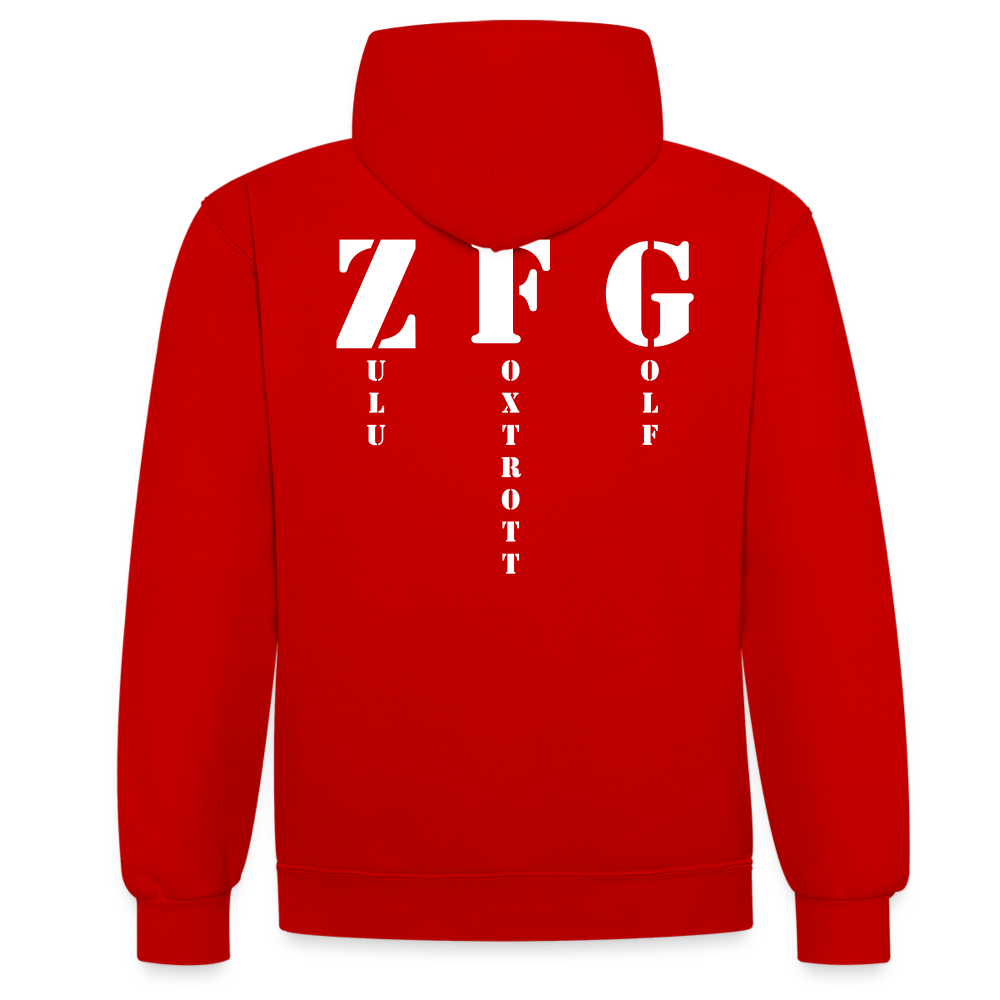 Hoodie DB - Rot/Weiß
