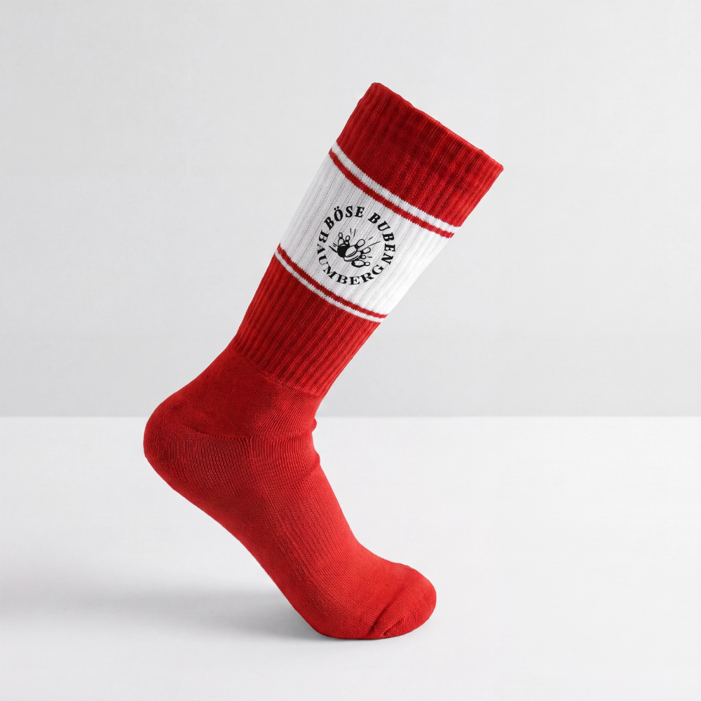 Böse Buben Tennissocken - Weiß/Rot