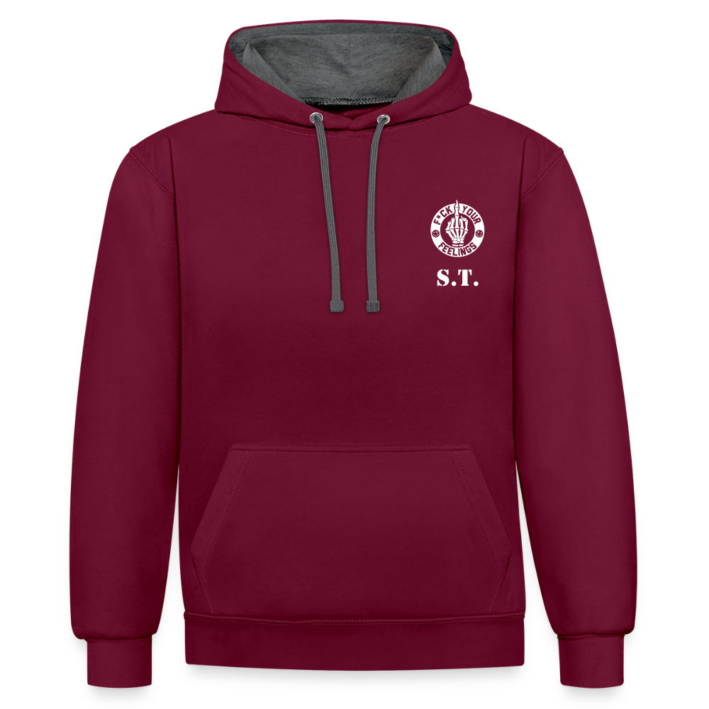 Hoodie ST - Weinrot/Anthrazit
