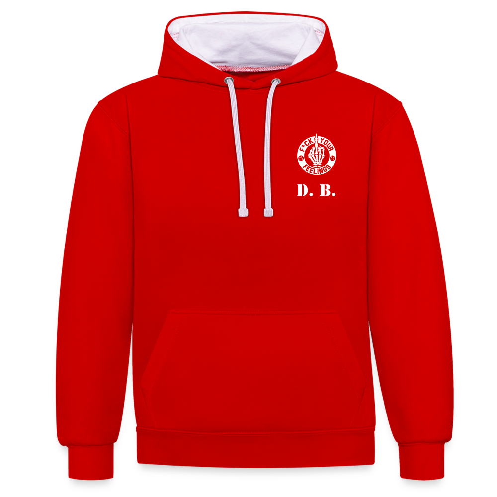 Hoodie DB - Rot/Weiß