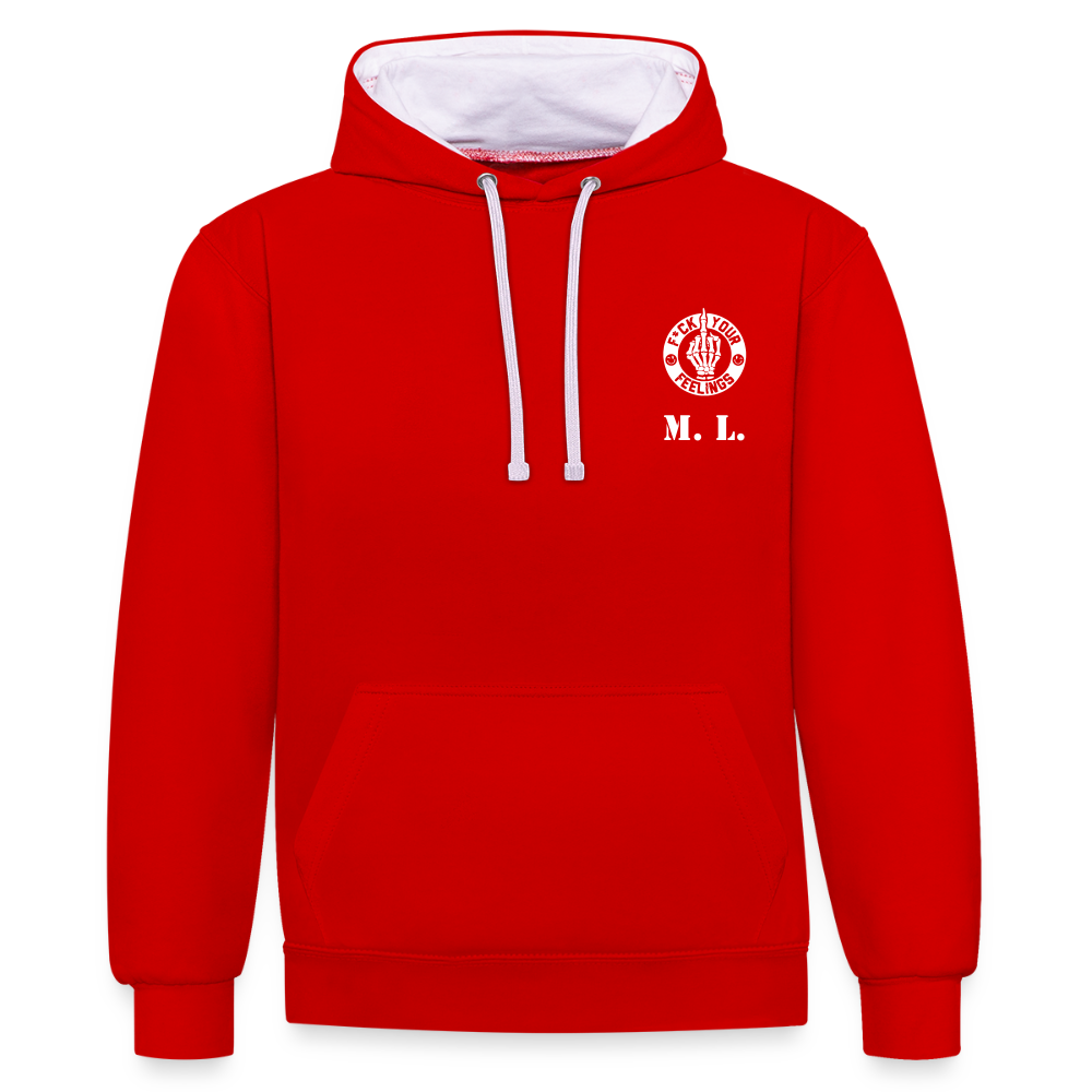 Hoodie ML - Rot/Weiß