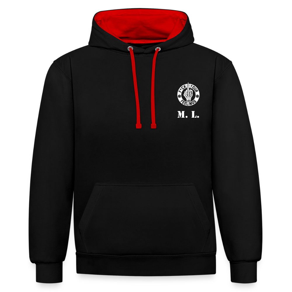 Hoodie ML - Schwarz/Rot