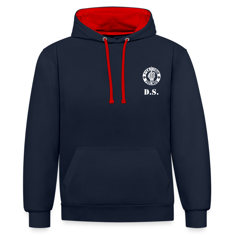 Hoodie  DS - Navy/Rot