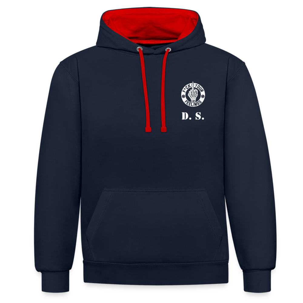 Hoodie  DS - Navy/Rot