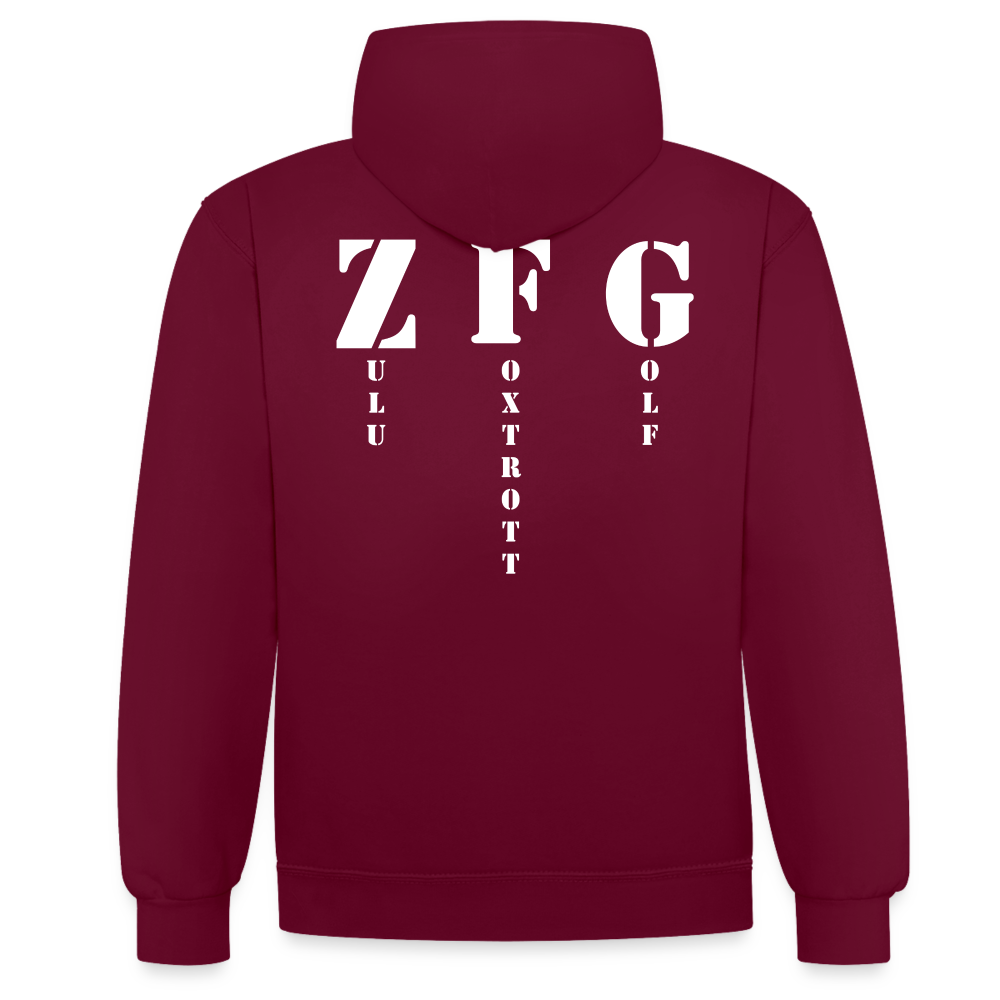 Hoodie DB - Weinrot/Anthrazit