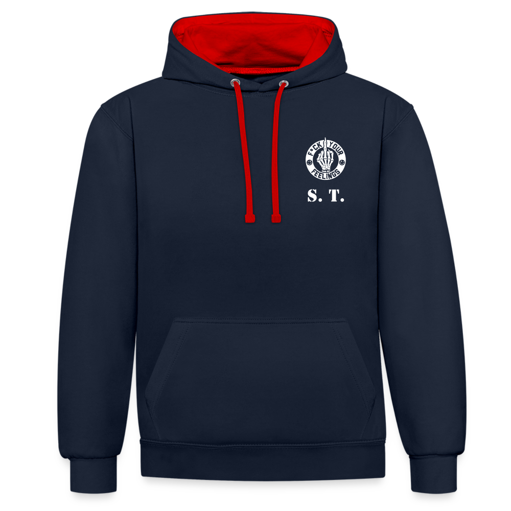 Hoodie ST - Navy/Rot