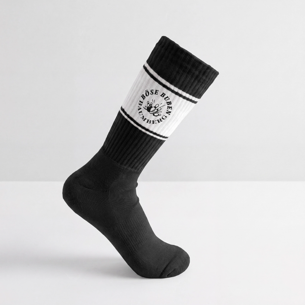 Böse Buben Tennissocken - Weiß/Schwarz