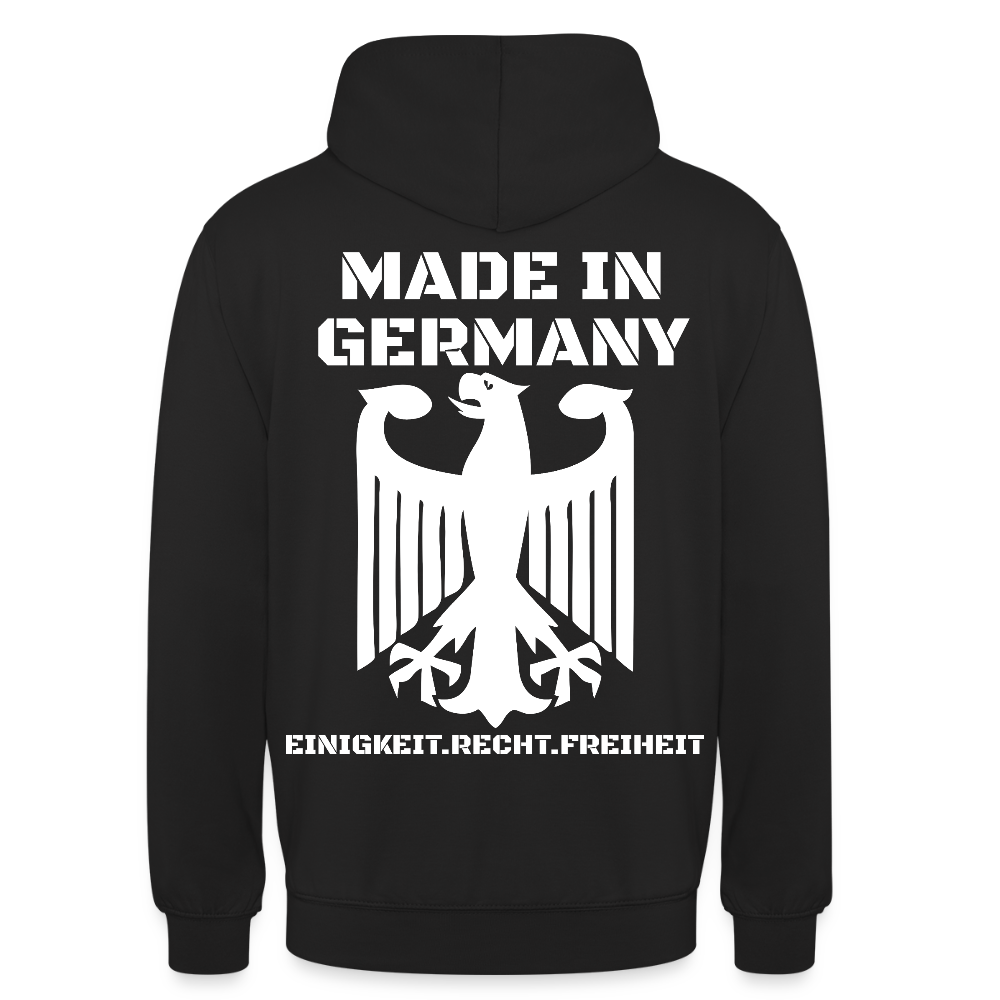 Made in Germany mit Namen Hoodie - Schwarz