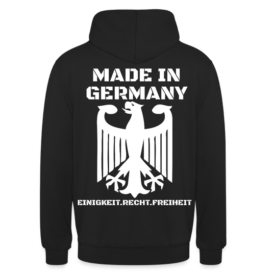 Made in Germany mit Namen Hoodie - Schwarz