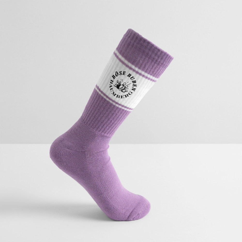 Böse Buben Tennissocken - Weiß/Flieder 
