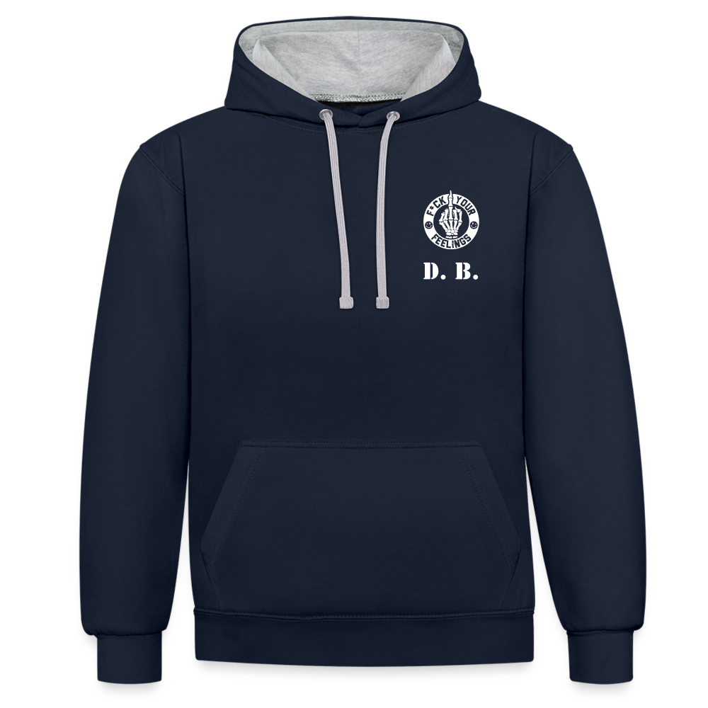 Hoodie DB - Navy/Grau meliert